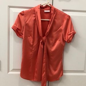 Size Small New York and Co Orange Blouse